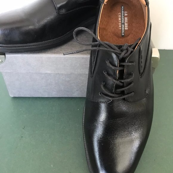 La Milano Black Men\'s Classic Oxford  Dress Shoes main image 4